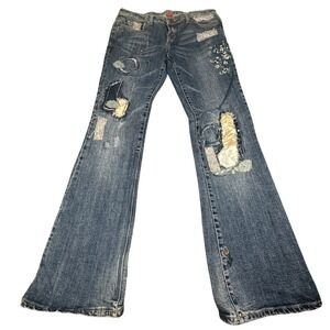 Gadzooks Patchwork Embroidered Flared Jeans Size 29